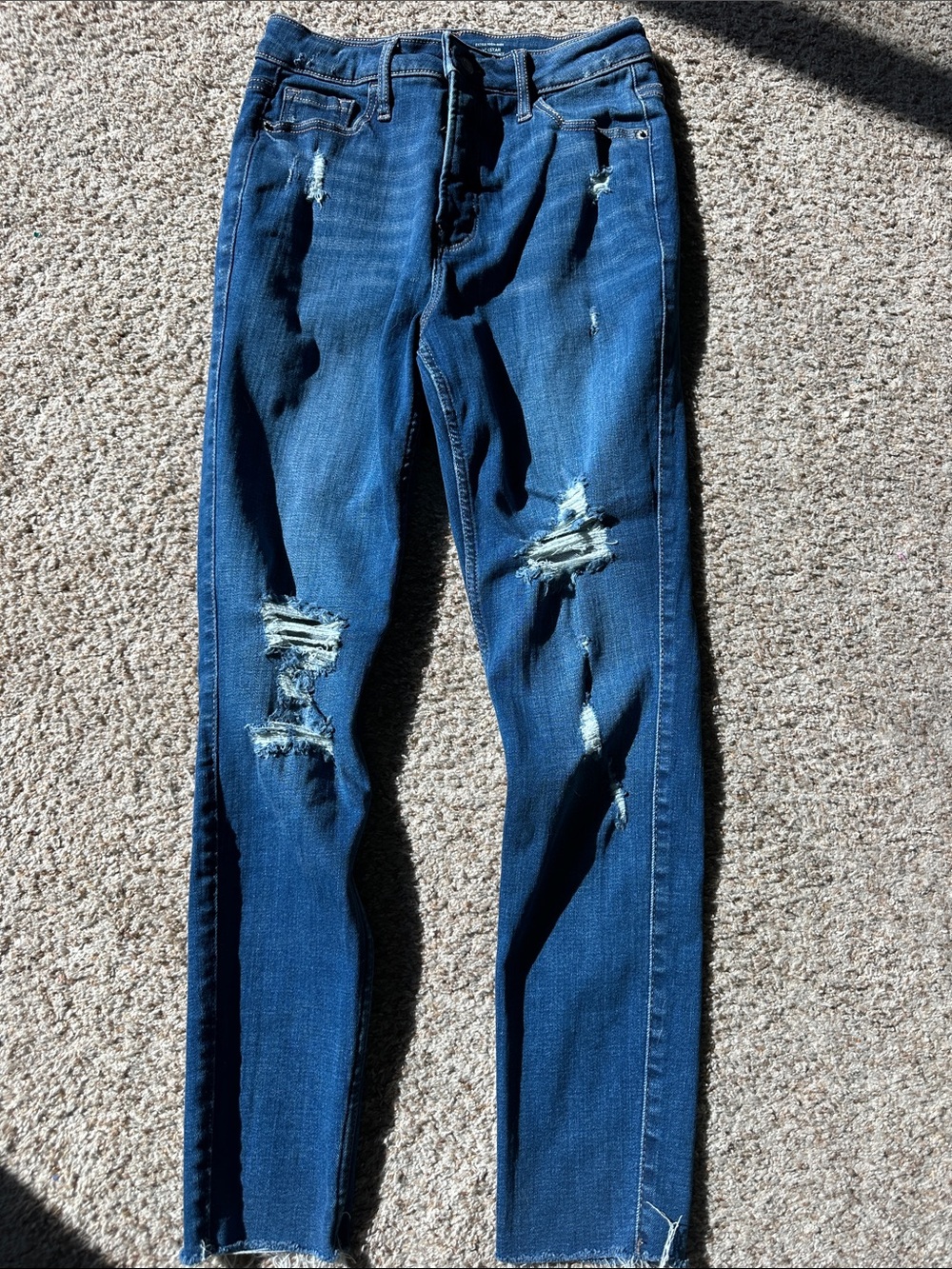 Old Navy Blue Ripped Women's Skinny Jeans
